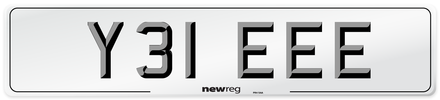 Y31 EEE Number Plate from New Reg